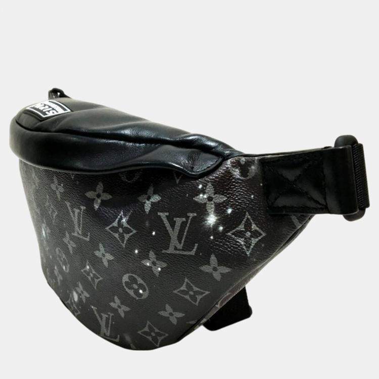 Pre Owned Louis Vuitton Silver x Black Monogram Canvas Leather  Galaxy Discovery Bum Bag