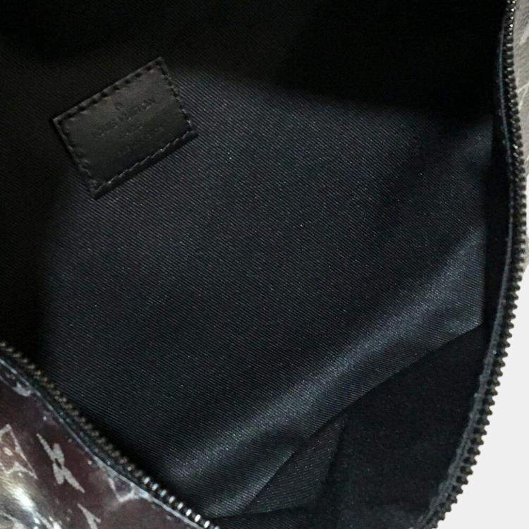 Pre Owned Louis Vuitton Silver x Black Monogram Canvas Leather  Galaxy Discovery Bum Bag