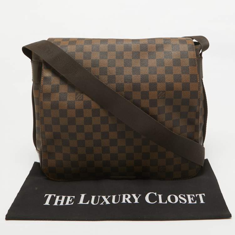 Pre Owned Louis Vuitton Damier Ebene Canvas and Leather Bastille Messenger Bag