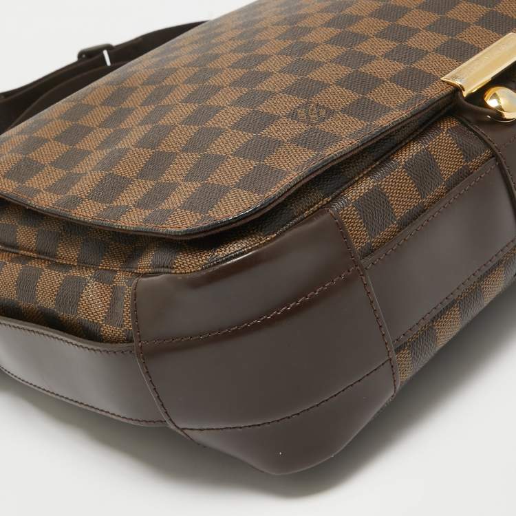 Pre Owned Louis Vuitton Damier Ebene Canvas and Leather Bastille Messenger Bag