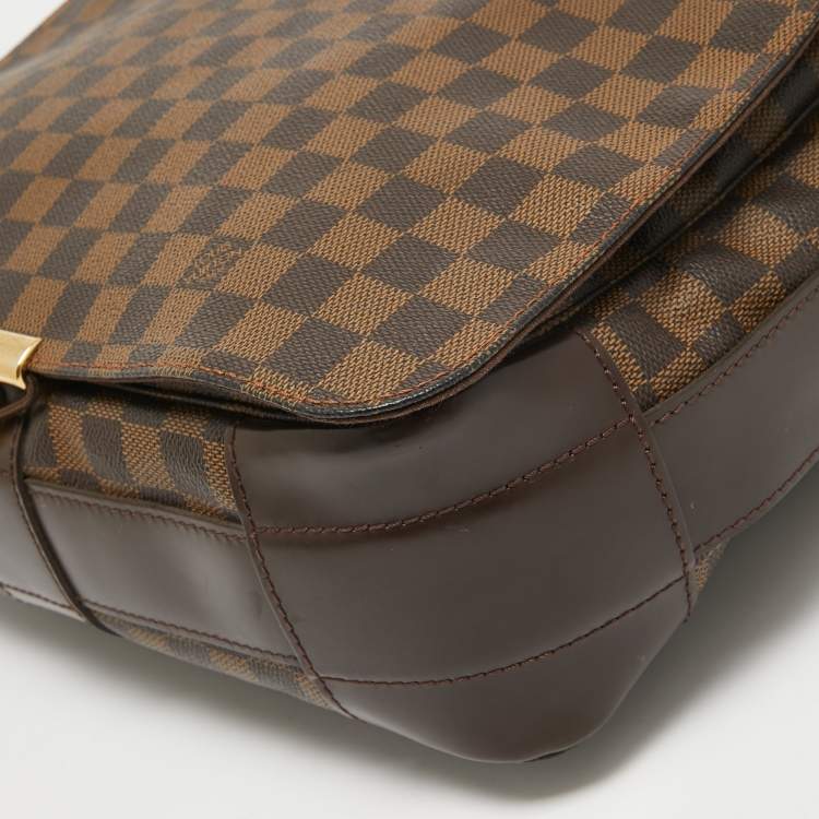 Pre Owned Louis Vuitton Damier Ebene Canvas and Leather Bastille Messenger Bag