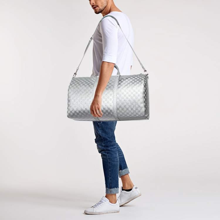 Pre Owned Louis Vuitton Damier Glitter Keepall Bandouliere 50 Bag