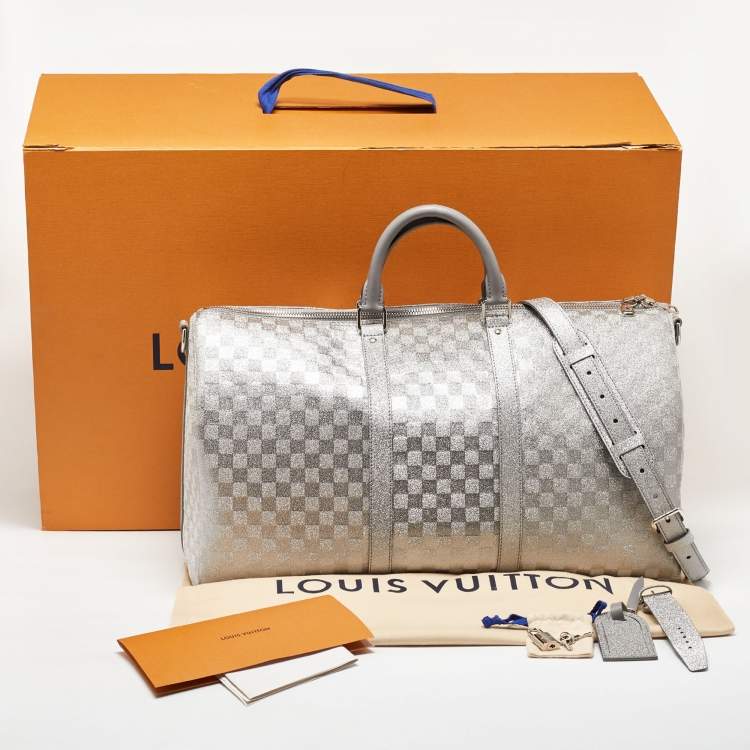 Pre Owned Louis Vuitton Damier Glitter Keepall Bandouliere 50 Bag