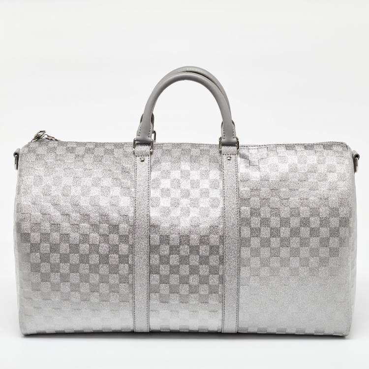 Pre Owned Louis Vuitton Damier Glitter Keepall Bandouliere 50 Bag