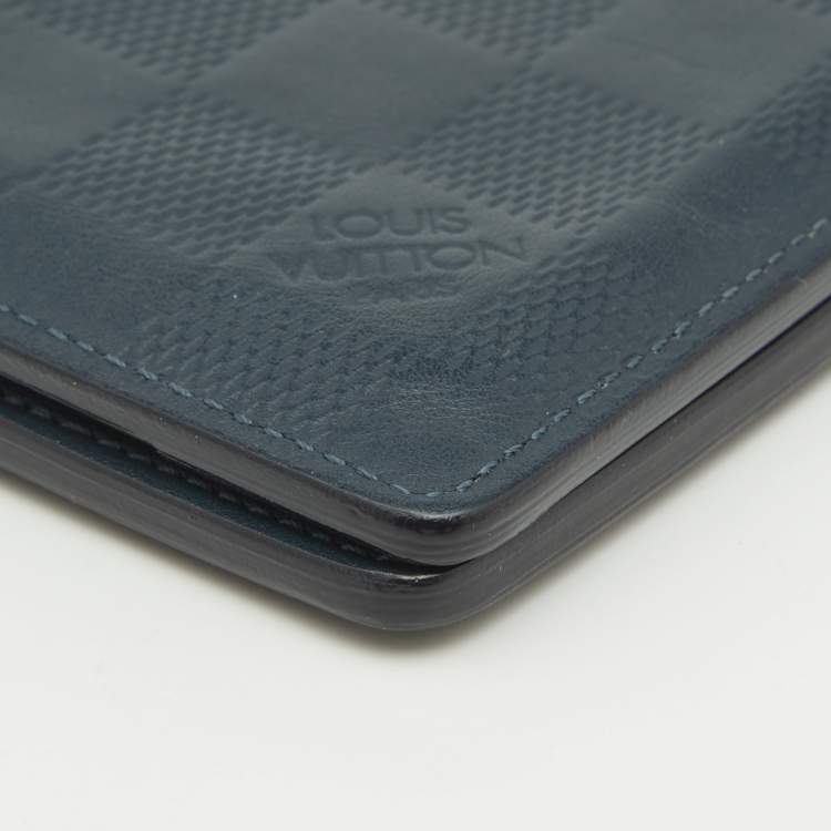 Pre Owned Louis Vuitton Navy Blue Damier Infini Leather Pocket Organizer