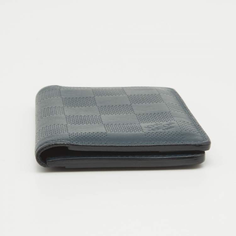Pre Owned Louis Vuitton Navy Blue Damier Infini Leather Pocket Organizer