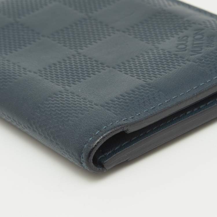Pre Owned Louis Vuitton Navy Blue Damier Infini Leather Pocket Organizer