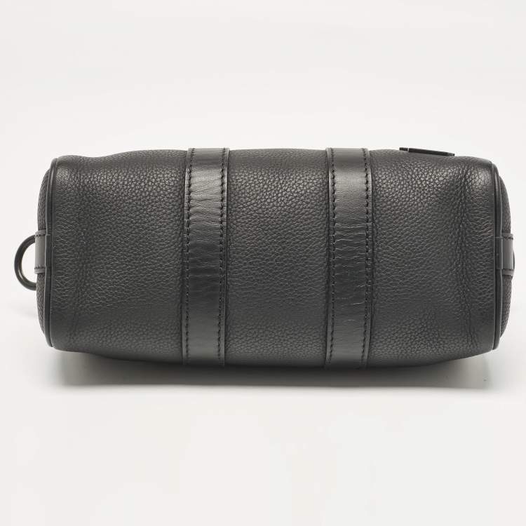 Pre Owned Louis Vuitton Black Aerogram Leather XS Keepall Bandoulier Bag