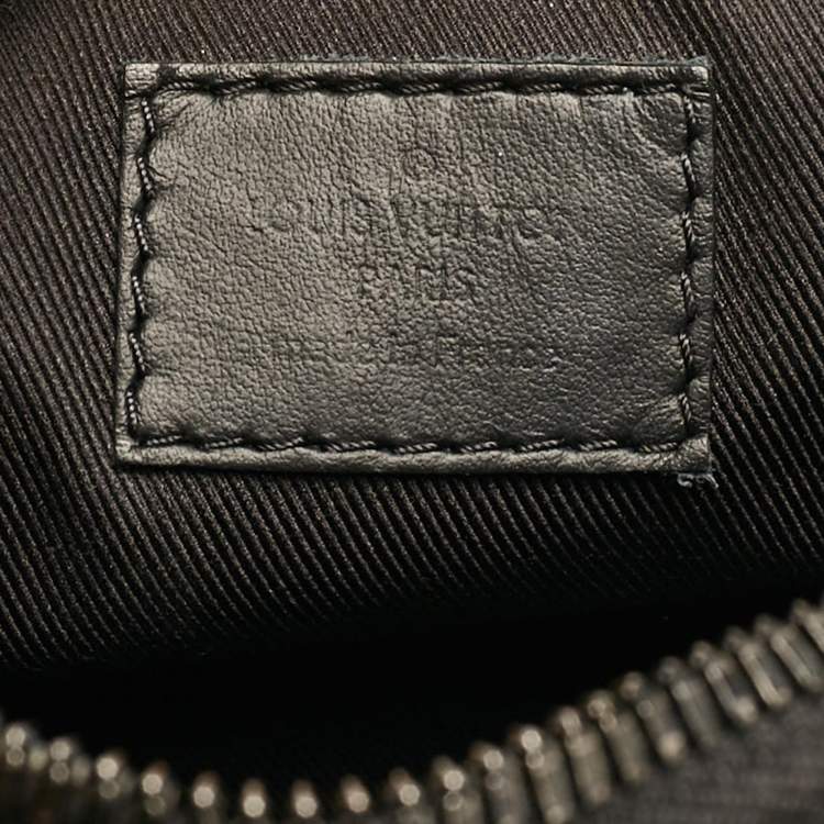 Pre Owned Louis Vuitton Black Aerogram Leather XS Keepall Bandoulier Bag