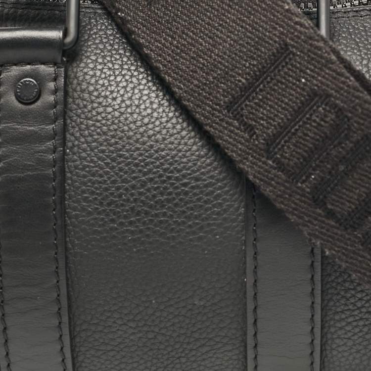 Pre Owned Louis Vuitton Black Aerogram Leather XS Keepall Bandoulier Bag