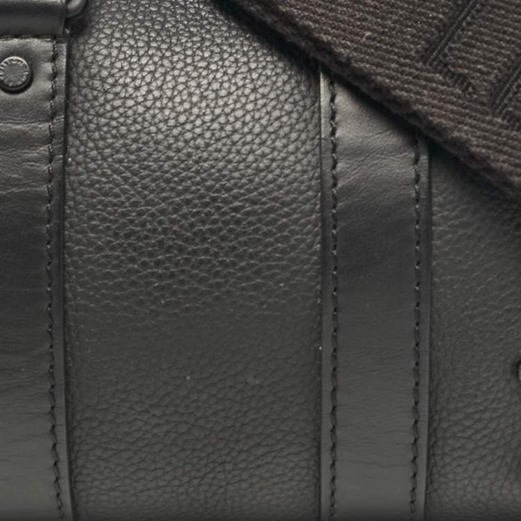 Pre Owned Louis Vuitton Black Aerogram Leather XS Keepall Bandoulier Bag