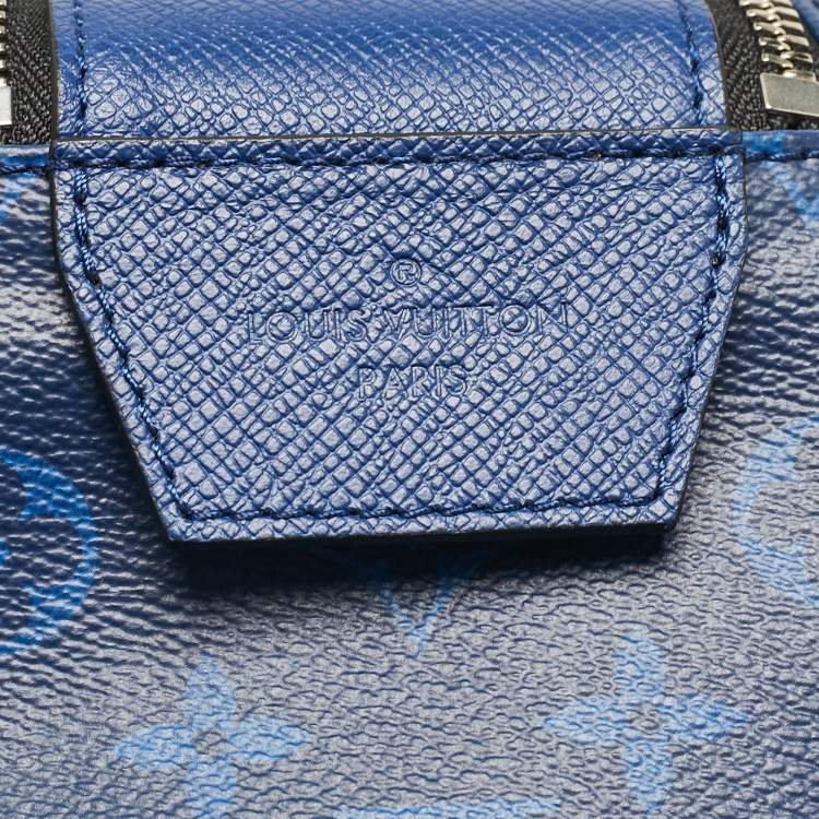 Pre Owned Louis Vuitton Cobalt Taigarama Canvas Dopp Kit