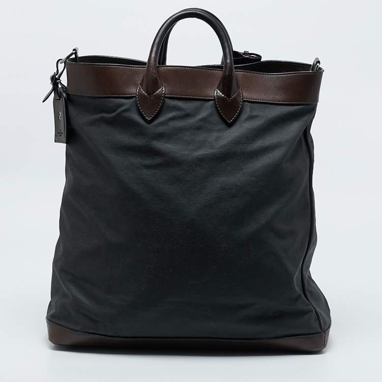 Pre Owned Louis Vuitton Brown/Black Canvas Shako Cabas Bag