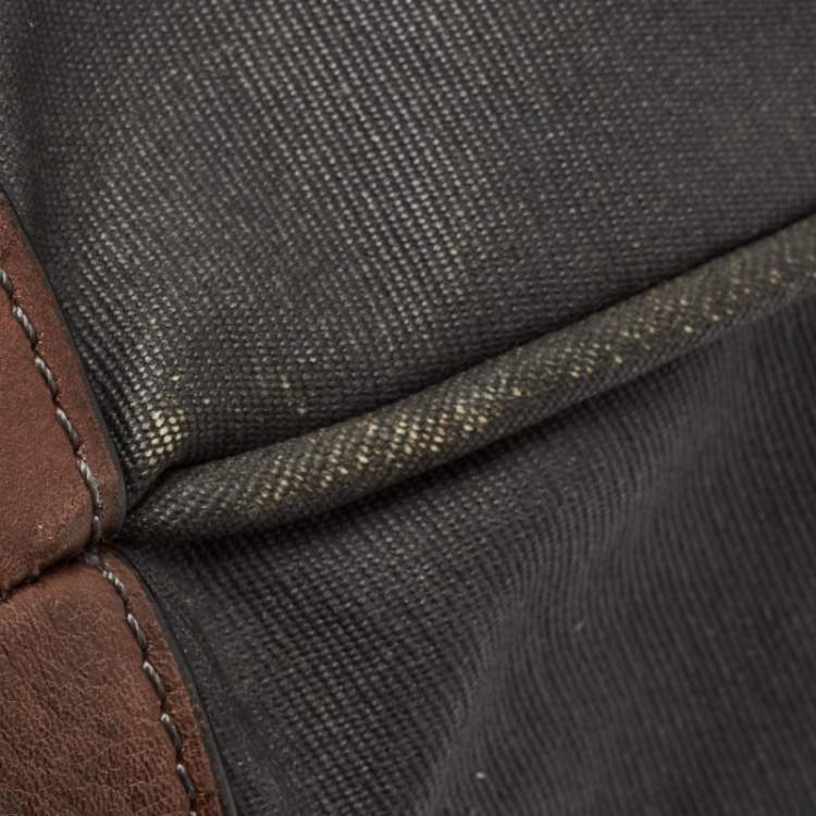 Pre Owned Louis Vuitton Brown/Black Canvas Shako Cabas Bag