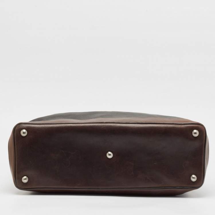 Pre Owned Louis Vuitton Brown/Black Canvas Shako Cabas Bag