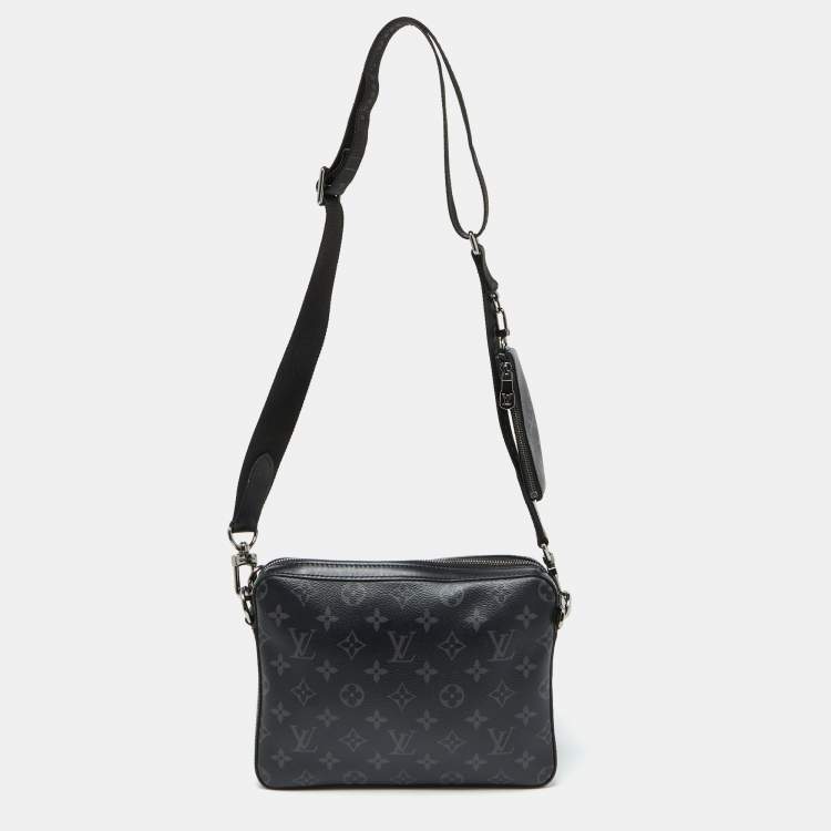 Pre Owned Louis Vuitton Monogram Eclipse Reverse Canvas Trio Messenger Bag