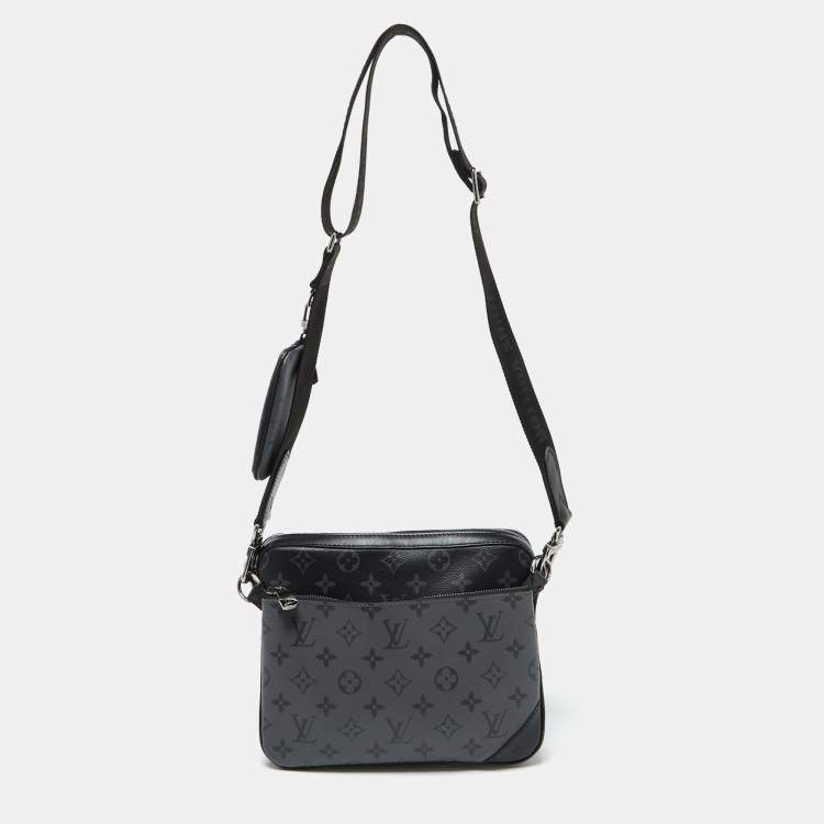 Pre Owned Louis Vuitton Monogram Eclipse Reverse Canvas Trio Messenger Bag