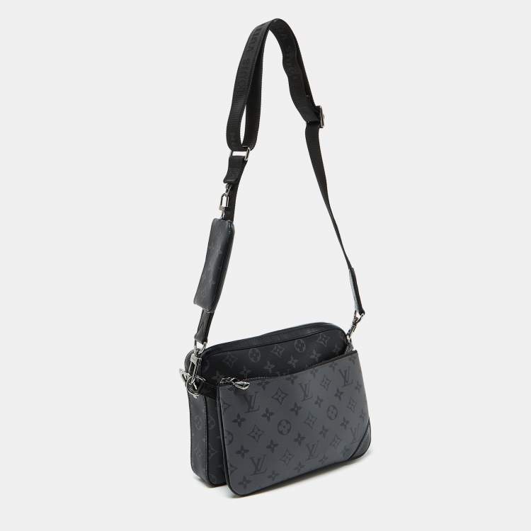 Pre Owned Louis Vuitton Monogram Eclipse Reverse Canvas Trio Messenger Bag