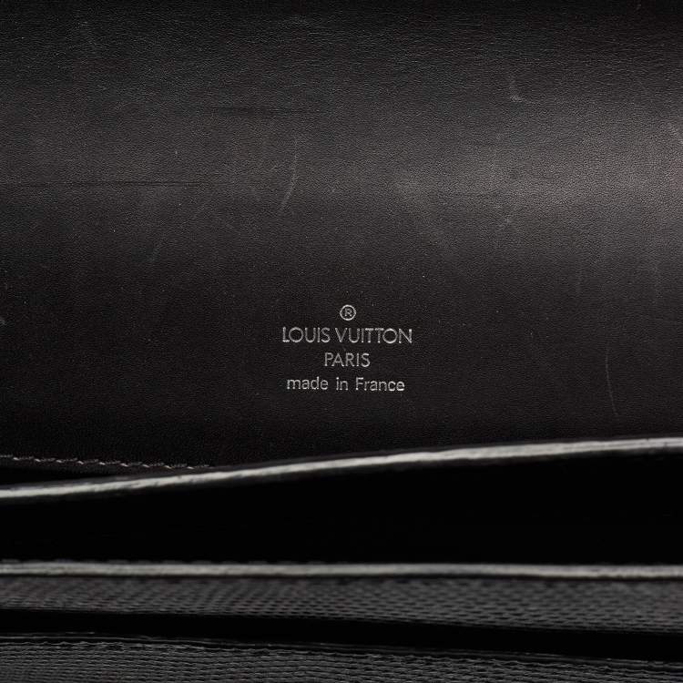 Pre Owned Louis Vuitton Black Lizard Larry Briefcase Bag