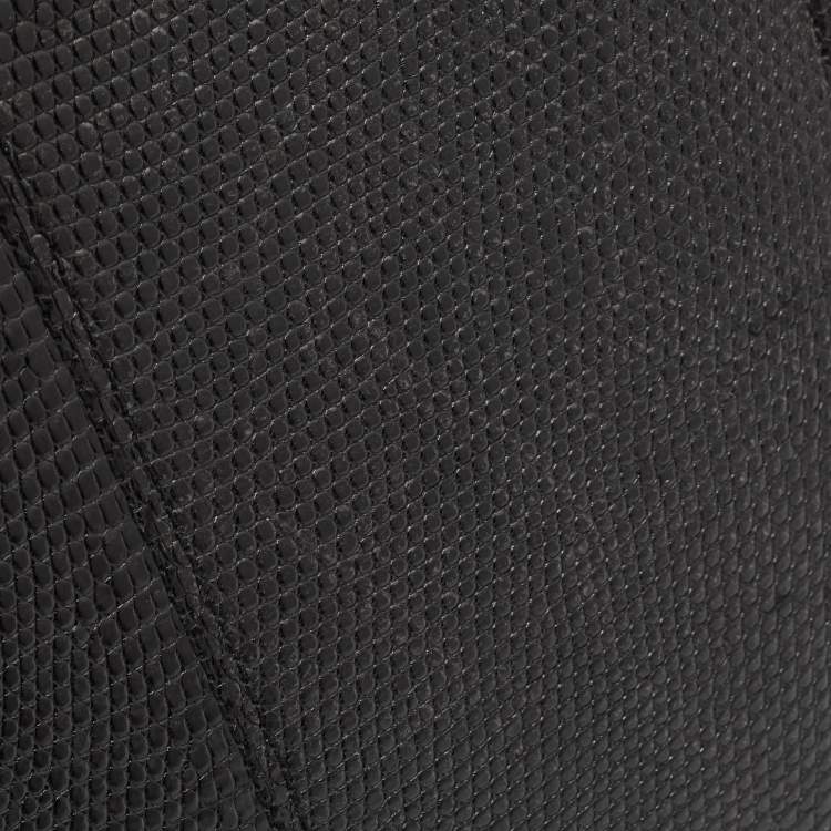 Pre Owned Louis Vuitton Black Lizard Larry Briefcase Bag