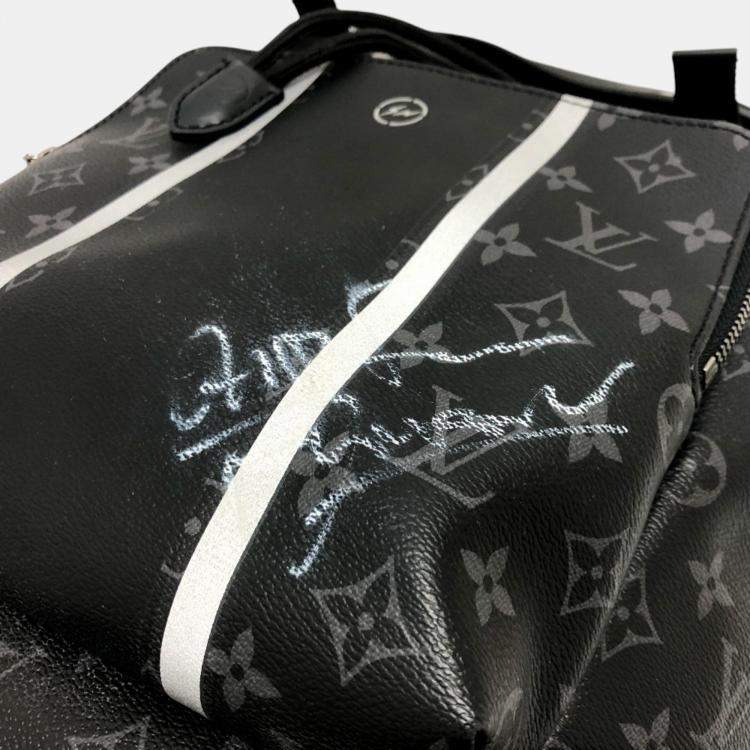 Pre Owned Louis Vuitton Black Eclipse Fragment Backpack