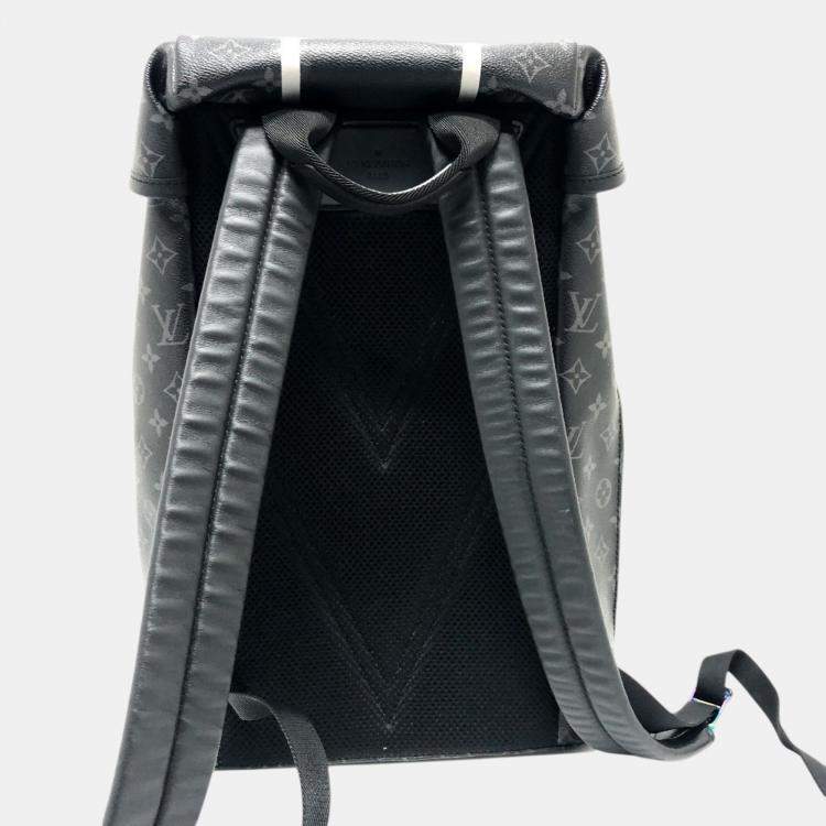 Pre Owned Louis Vuitton Black Eclipse Fragment Backpack