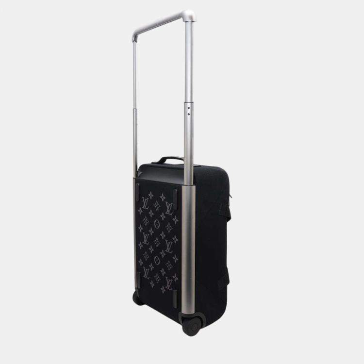 Pre Owned Louis Vuitton Noir Monogram Eclipse Knit Horizon Soft Carry bag