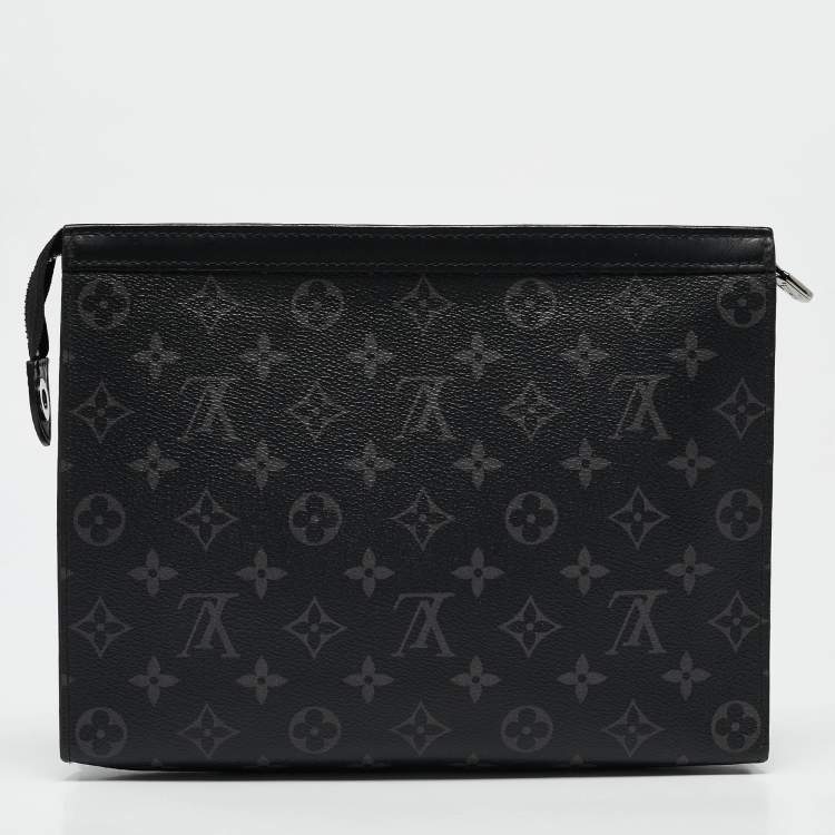 Pre Owned Louis Vuitton Monogram Eclipse Canvas Pochette Voyage MM Bag