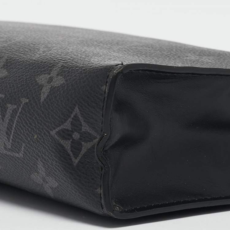 Pre Owned Louis Vuitton Monogram Eclipse Canvas Pochette Voyage MM Bag