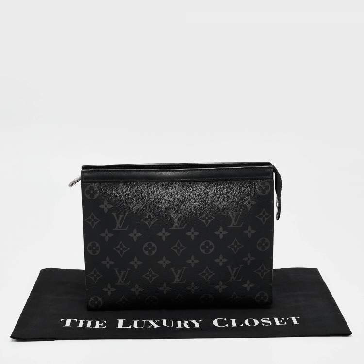 Pre Owned Louis Vuitton Monogram Eclipse Canvas Pochette Voyage MM Bag