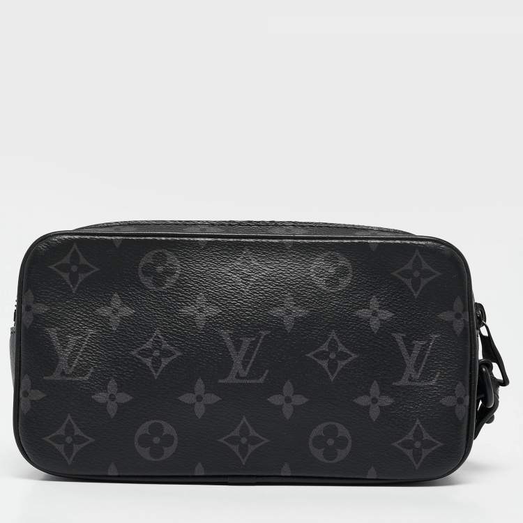 Pre Owned Louis Vuitton Monogram Eclipse Canvas Pochette Volga Bag