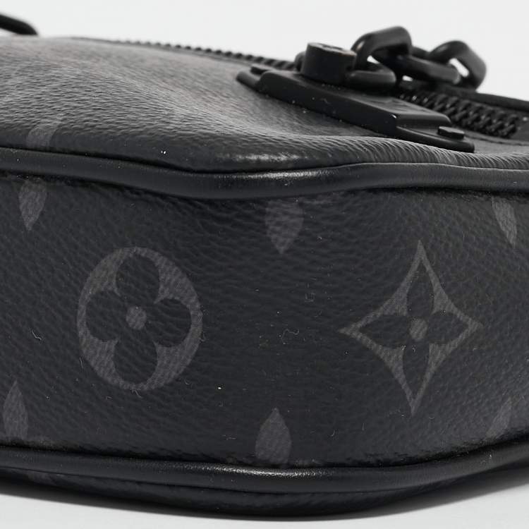Pre Owned Louis Vuitton Monogram Eclipse Canvas Pochette Volga Bag