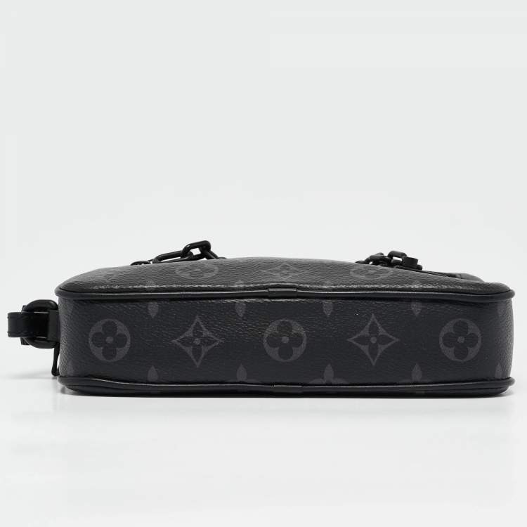 Pre Owned Louis Vuitton Monogram Eclipse Canvas Pochette Volga Bag