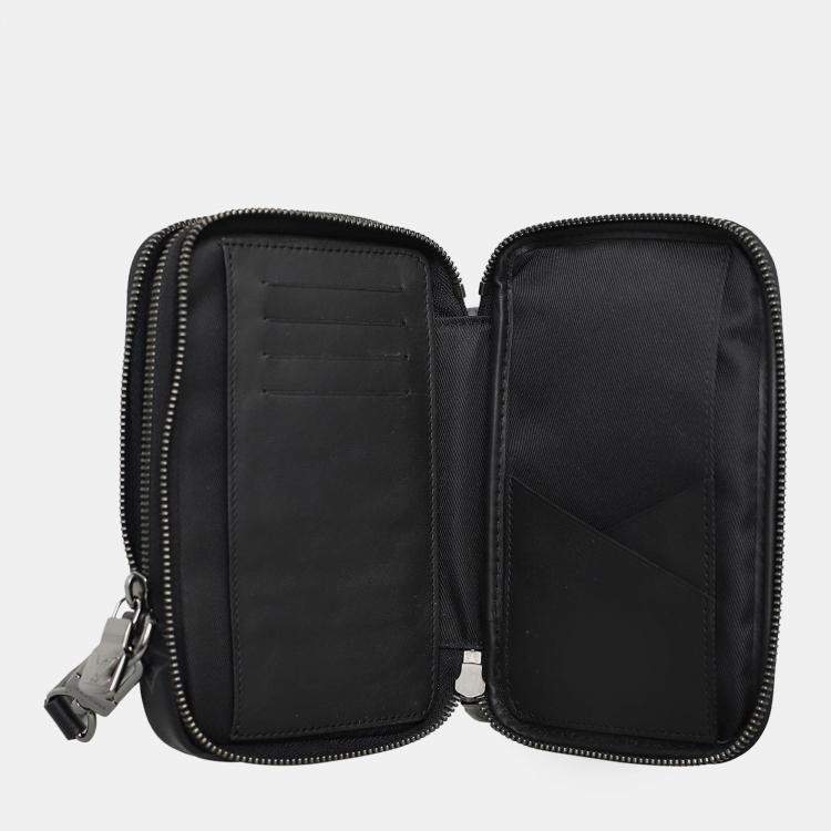 Pre Owned Louis Vuitton Monogram Eclipse Reverse Double Phone Pouch