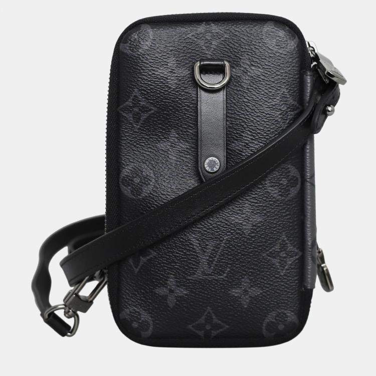 Pre Owned Louis Vuitton Monogram Eclipse Reverse Double Phone Pouch