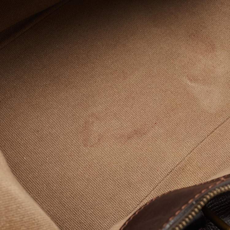 Pre Owned Louis Vuitton Dark Brown Utah Leather Comanche Duffle Bag