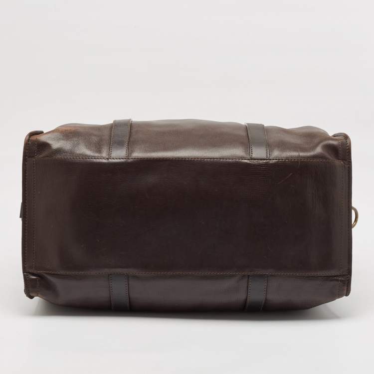 Pre Owned Louis Vuitton Dark Brown Utah Leather Comanche Duffle Bag