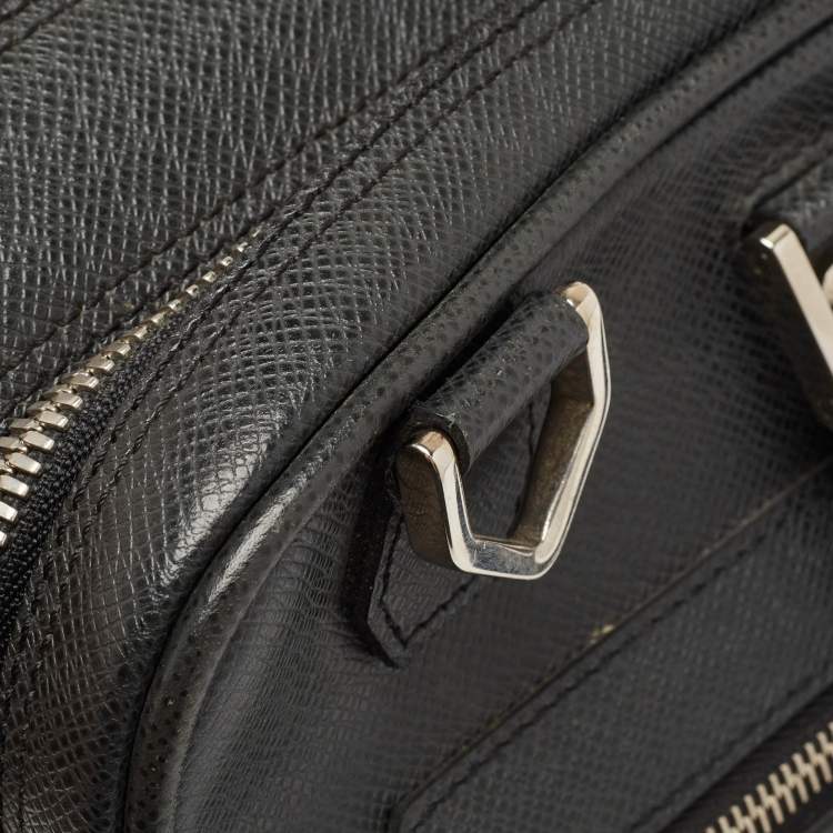 Pre Owned Louis Vuitton Black Taiga Leather Alexander Briefcase
