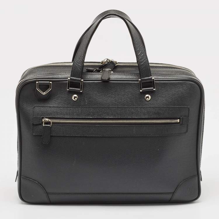 Pre Owned Louis Vuitton Black Taiga Leather Alexander Briefcase