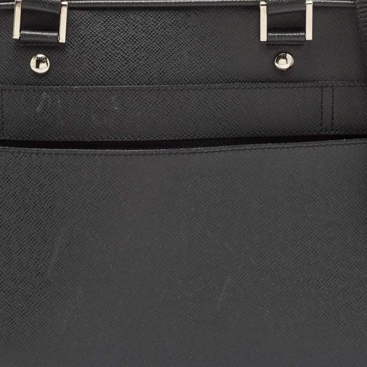 Pre Owned Louis Vuitton Black Taiga Leather Alexander Briefcase