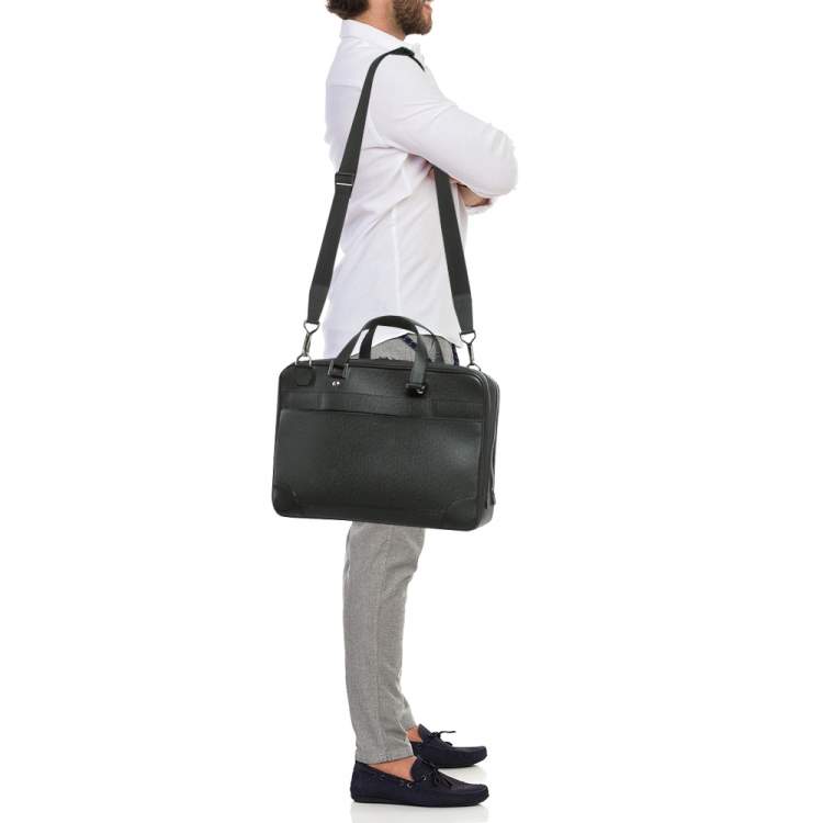 Pre Owned Louis Vuitton Black Taiga Leather Alexander Briefcase