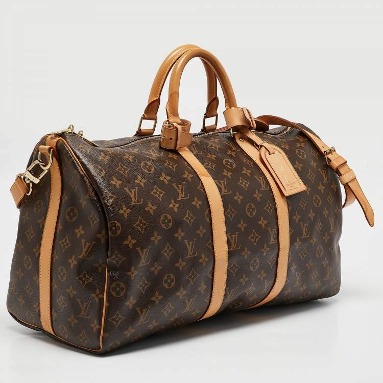 مملوكة مسبقًا Louis Vuitton Monogram Canvas Keepall Bandouliere 50 Bag