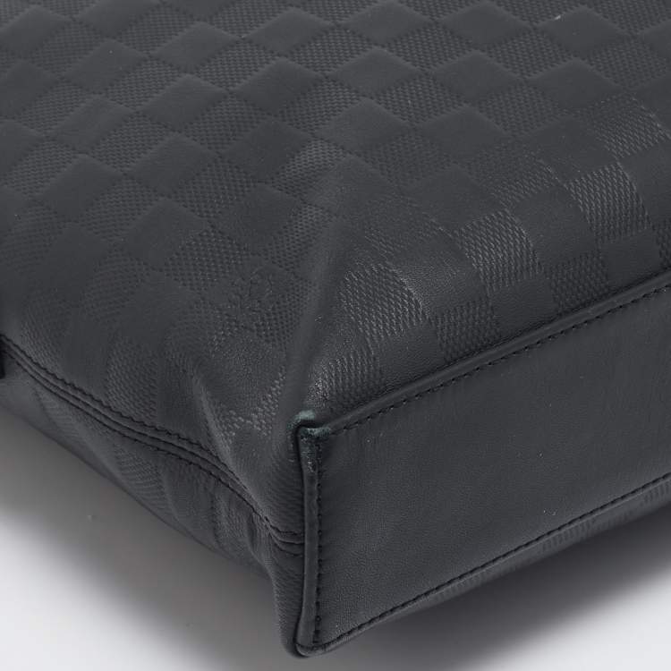Pre Owned Louis Vuitton Black Damier Infini Leather Porte Documents Voyage PM Bag