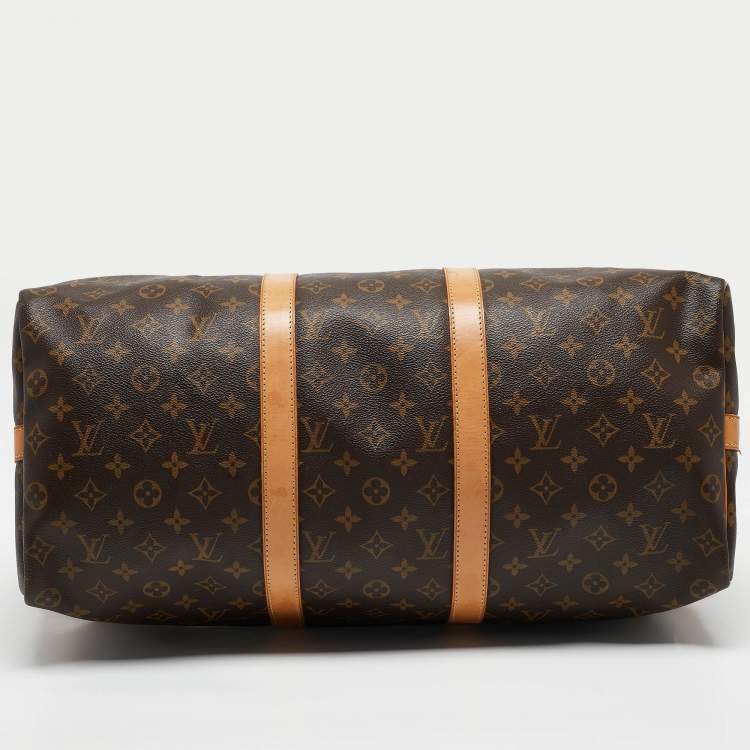 Pre Owned Louis Vuitton Monogram Canvas Keepall Bandouliere 50 Bag