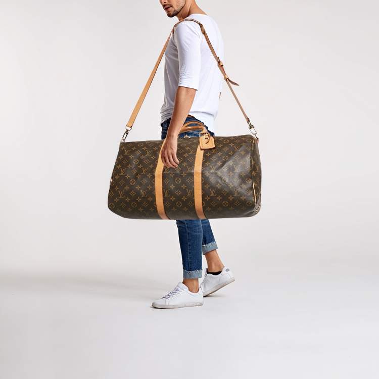 Pre Owned Louis Vuitton Monogram Canvas Keepall Bandouliere 50 Bag