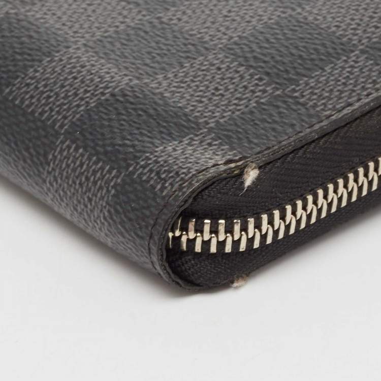 Pre Owned Louis Vuitton Damier Graphite Canvas Zippy Organizer Wallet