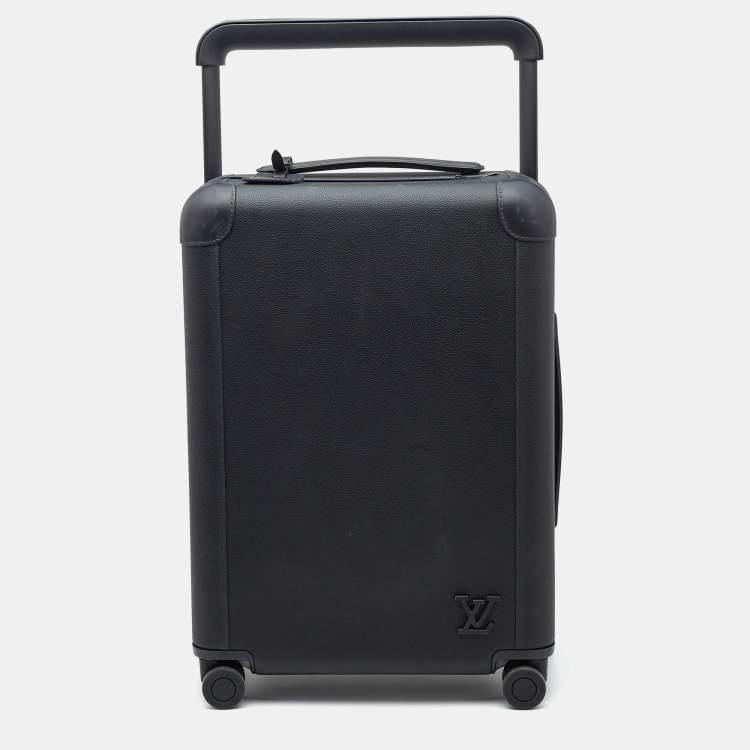 Pre Owned Louis Vuitton Black Taurillon Leather Horizon 55 Suitcase