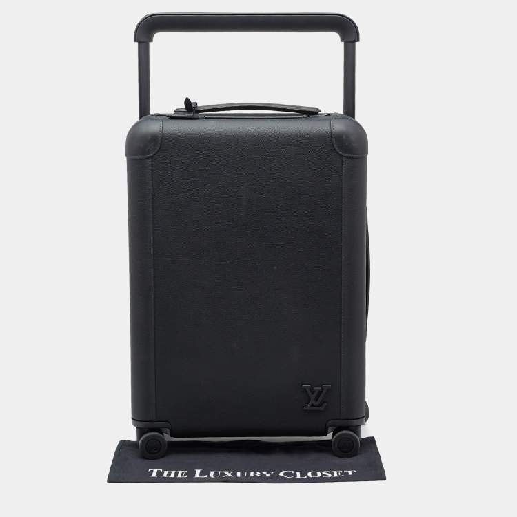 Pre Owned Louis Vuitton Black Taurillon Leather Horizon 55 Suitcase