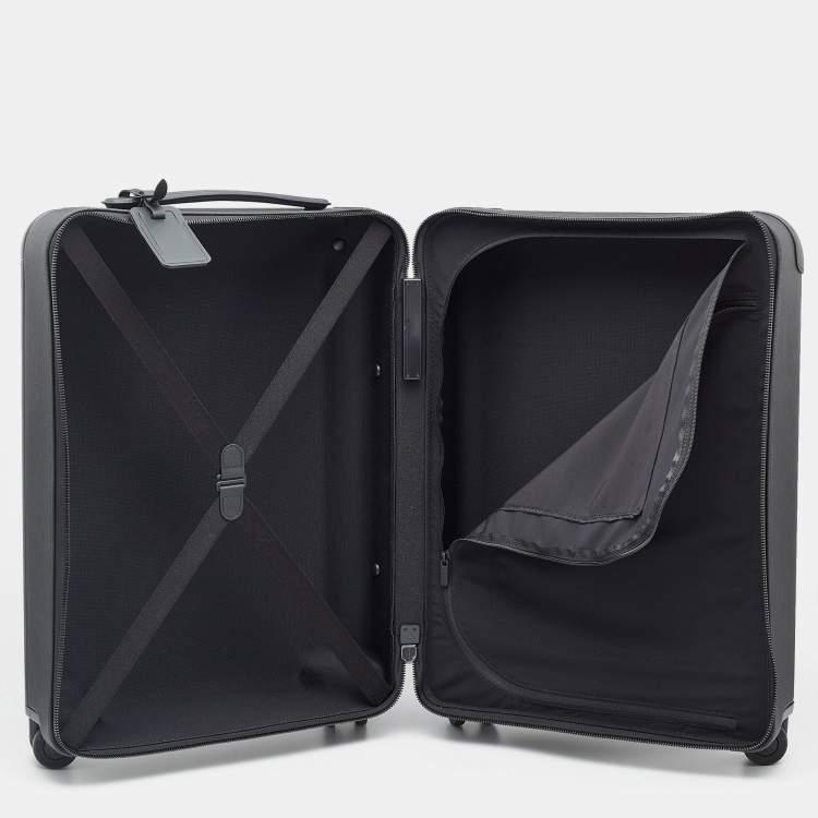 Pre Owned Louis Vuitton Black Taurillon Leather Horizon 55 Suitcase