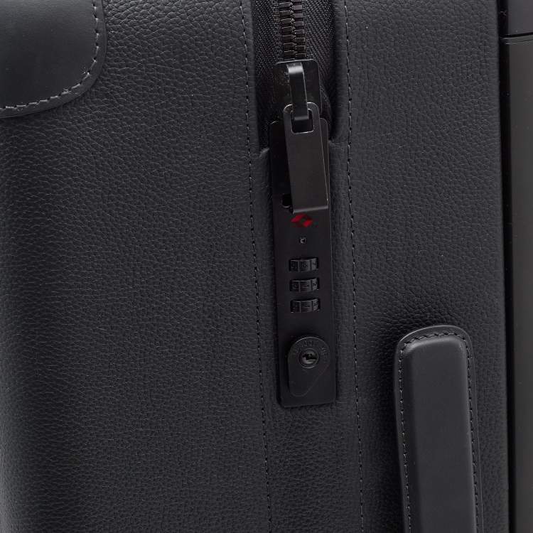 Pre Owned Louis Vuitton Black Taurillon Leather Horizon 55 Suitcase